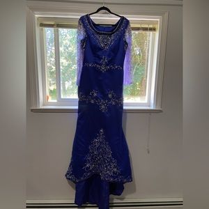 Blue sequin mermaid dress